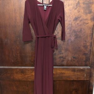 Maxi Mock Wrap Dress